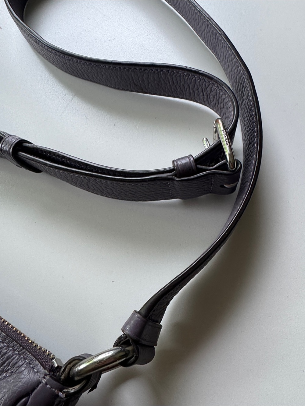 Coach Lavender Purple Leather Ellie File Crossbody Shoulder Bag Silver Hardware - Picture 3 of 15